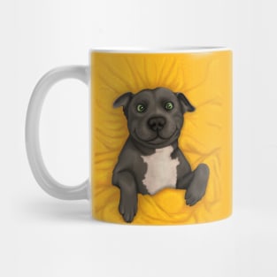 Grey Pittie - illustrated dog portrait Mug